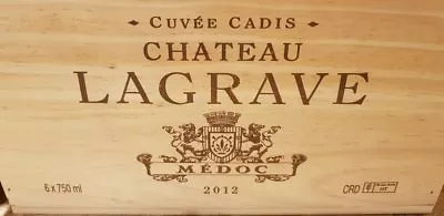 £13.40 • Buy French Crested 6 Bottle Wooden Wine Crate / Box  - Office Archive Storage Drawer