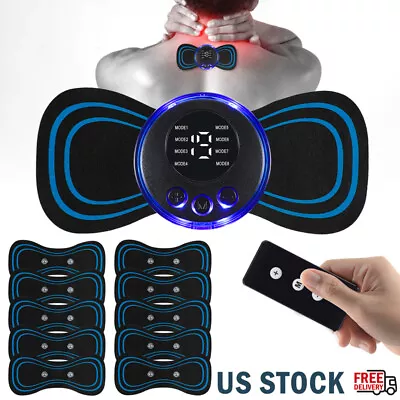 1-10Pcs Mini Electric EMS Neck Back Massager Cervical Massage Patch Stimulator • $11.39