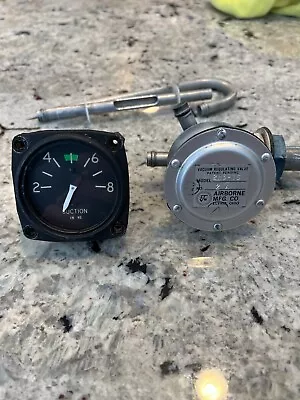 Cessna C668540-0101 Vacuum Suction Gauge + Vacuum Regulating Valve C482001-0401 • $10