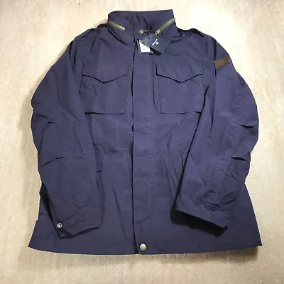 $138.88 • Buy New Gant Jacket Mens Medium Full ZIp Military Blue The G-49 Hoodie Windbreaker