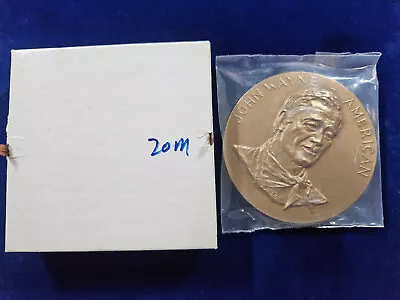 🌟 1979 John Wayne American US Mint Bronze 3  Medal Coin By Frank Gasparro • $27.99