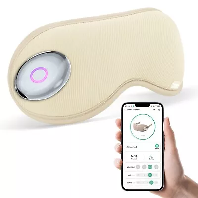 Smart Massage Eye Mask Hot/Cold Therapy Timer FunctionGift For Wife(Khaki) • $44.99