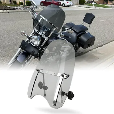 Smoke Windshield Windscreen Deflector +Bracket For Yamaha V Star XVS 1100 650 • $69.50