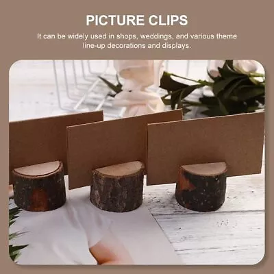 Place Card Holders 20/100 Place Rustic Wooden Card Holders Table Number Stands. • £5.99