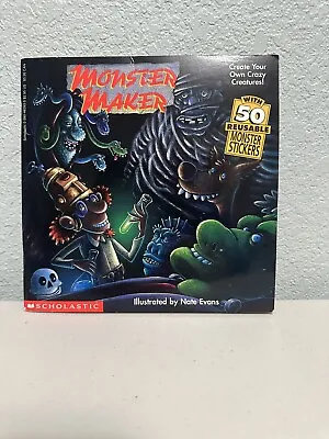 Monster Maker W 50 Reusable Stickers Nate Evans 1994 90s Nostalgia Unused Horror • $24.95