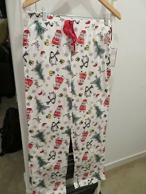 Dachshund Christmas Penguin Pajama Pants Tabitha Webb Sleepwear S~M~1X NWT • $22