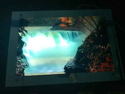 Lighted Picture Waterfall Works! LIGHTED+ SOUND! Adjustable Volume • $169.99