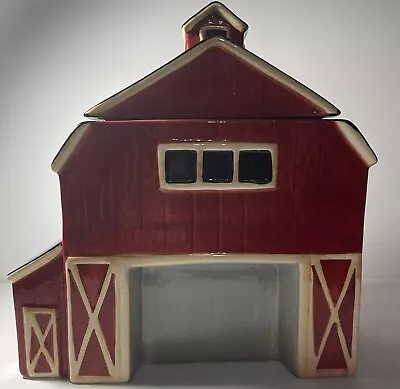 Cracker Barrel Red Barn Cookie Jar - Great Condition - Farm Decor Farmhouse • $20