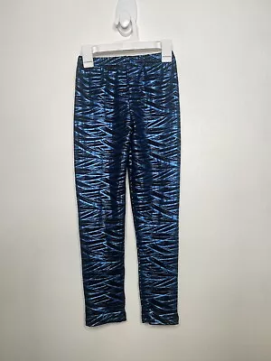 Monster High Metallic Leggings Girls Size Medium Large Black Blue Pull On • $5.94