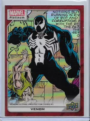 2023 Upper Deck Marvel Platinum Venom Red Rainbow #124 Card • $26