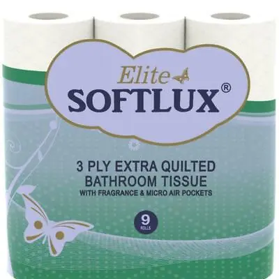 £19.99 • Buy 45,90,135 SOFTLUX 3ply 20m Extra Quilted Scented Toilet Rolls Luxury Soft Tissue
