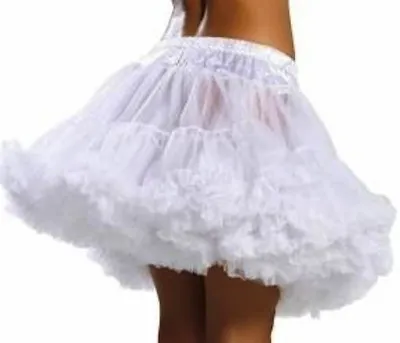 White Petticoat Double Layer Womens Adult Skirt Princess Fancy Dress Party Sexy • $9