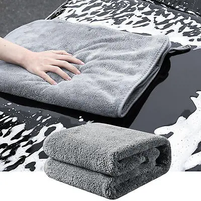 Large Water Absorbing Car Wash Microfiber Drying Towel Hemming • $10.16