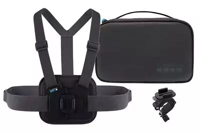 Genuine GoPro Sports Kit | PRO Chesty + Handlebar Mount + Compact Case • $99.50