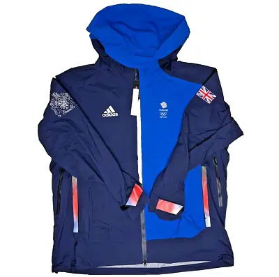 Adidas Team Gb Gore-tex Rain Ski Jacket Winter Olympic 2022/23 Blue Men Women • £145