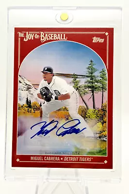 2023 Topps X Bob Ross Joy Of Baseball Miguel Cabrera Bright Red Auto 4/5 • $151.25