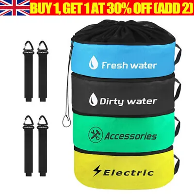 Hose Bag Caravan Camping RV Cable Organizer Water Hose Electrical Cords Storage • £9.35