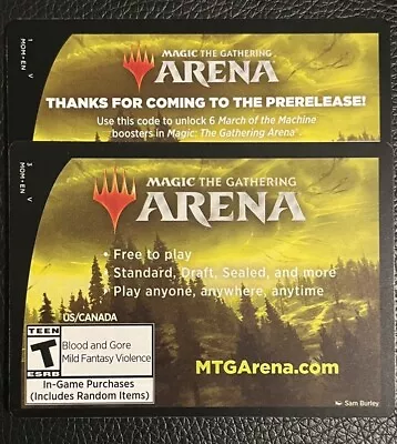 Magic MTG Arena March Of The Machine Prerelease Code Only 6 Packs - DMed To You • $2.50