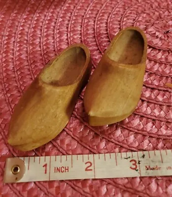 $8 • Buy Vintage Mini Wooden Dutch Shoes 