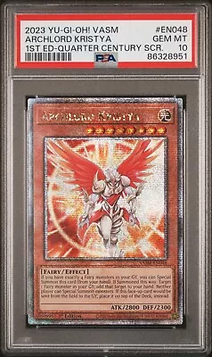 2023 Yu-gi-oh! Vasm-1st Ed-qtr Century Scr. #en048 Archlord Kristya Psa Gem 10 • $27