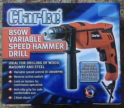 Clarke 850W Variable Speed Hammer Electric Drill In Box Quality Item Exxx • £34.99