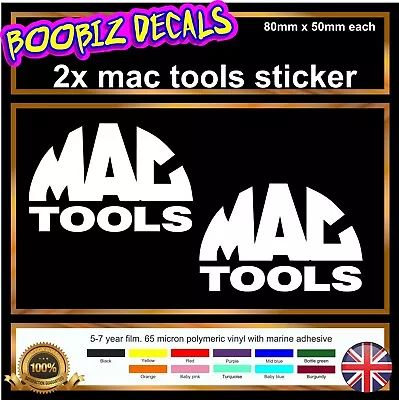 2x Mac Tools Sponsor Stickers 80mm X 50mm  Toolbox Car Van Hand Tool Decals  • $6.30