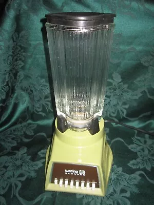 Vintage Waring Blender Avocado Green Solid State Model #1187 (7 Speeds) Works • $14.95