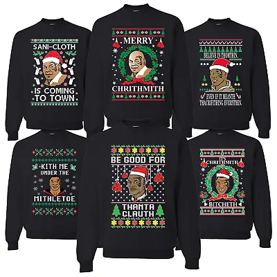 Mike Tyson Lisp Funny Xmas Ugly Christmas Sweater Unisex Sweatshirt • $29.99