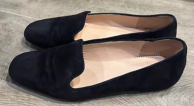 J. Crew Women's 7 Blue Darby Suede Leather Loafers Flats • $42