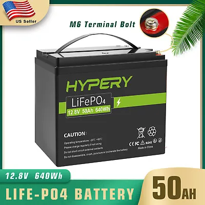 LiFePO4 12V 50Ah Lithium Deep Cycle Battery For RV Marine Solar System Off-Grid  • $199.90