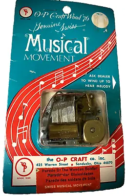 Musical Movement-Swiss- Parade Of The Wooden Soldier -NIP • $21.88