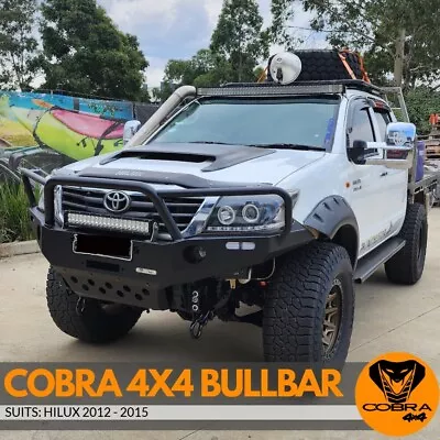 Heavy Duty Steel Bull Bar Bullbar Suits Hilux 2012 - 2015 Winch Compatible Bar • $1695