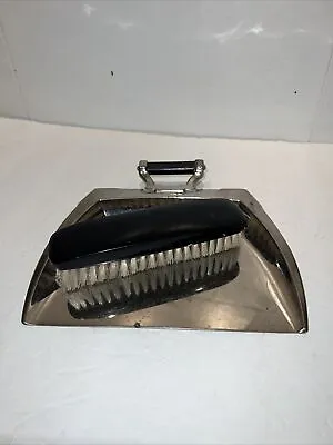 VTG Table Sweeper Silent Butler  Crumb Catcher Silver Black Handle Made In USA • $21.31