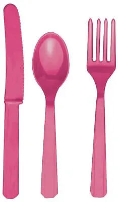 Amscan - Bright Pink Asst. Cutlery  • £14.35
