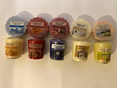 Ten Yankee Candle (old Logo) Simply Home Samplers/Votives And Tarts/Melts (SH6) • £0.99