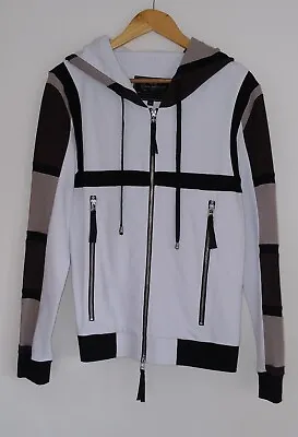 UNCONDITIONAL Mens White & Brown Hooded Sweatshirt S - NWT • £30.96