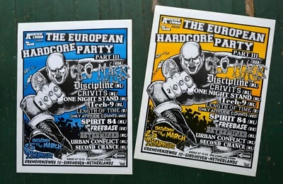 $20 • Buy 2 Netherlands European Hardcore Concert Poster Flyer Onno Cro-Mags NYHC Punk Oi!