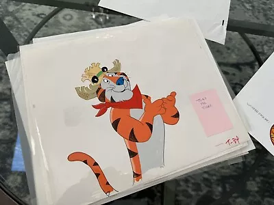 Tony The Tiger Cartoon Animation Cel Vintage Kellogg’s Frost Flakes ￼ • $9