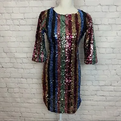 Cupcakes And Cashmere Colorful Sequin Mini Dress XS • $75