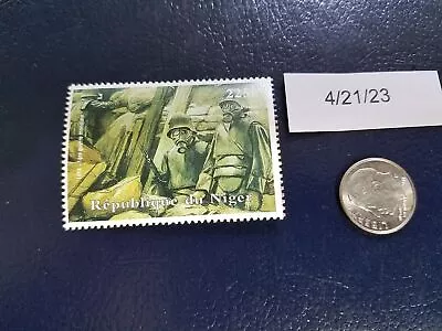 World War I Soldiers In Gas Mask 1998 Republique Du Niger Stamp • $8.41