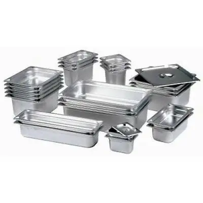 24 XStainless Steel Gastronorm Pan Gastro Container Tray Bain Marie Food Pot Lid • £740