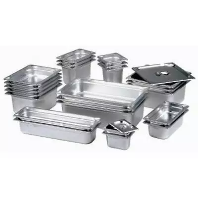 £19.79 • Buy Stainless Steel Gastronorm Pan Gastro Container Tray Bain Marie Food Pot Lid