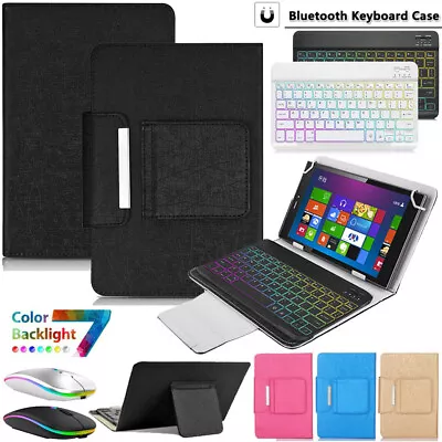 For Samsung Galaxy Tab S9 S8 S7 A9+ A8 A7 Backlit Keyboard Mouse Universal Case • $26.99