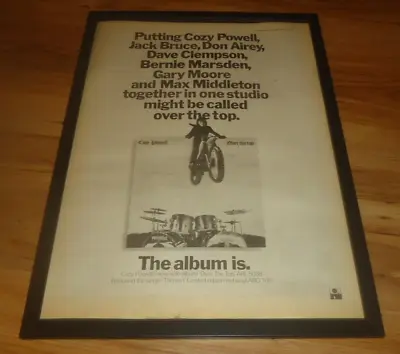 COZY POWELL Over The Top-Framed Original Poster Sized Advert • £40