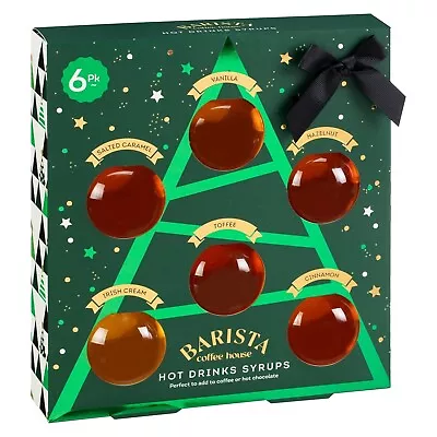 Barista Coffee House Hot Dinnks Syrups 6 X 60ml Christmas Gift Set • £9.99