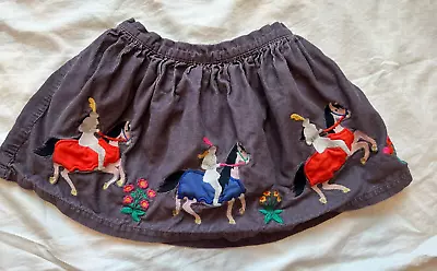 Mini Boden Appliqué Skirt Misty Purple Knights Size: 4-5y • $9.99