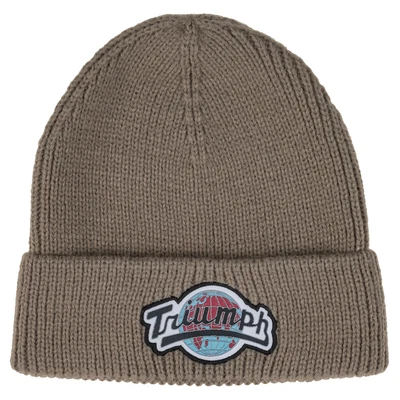 £18.60 • Buy Cuffed Beanie Triumph Logo Khaki Colour Universal Size 100% Soft Acrylic Knit