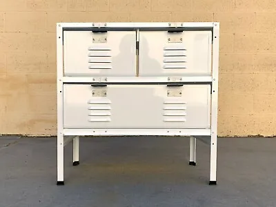 2 X 2 Locker Basket Unit In White On White Newly Fabricated To Order • $660