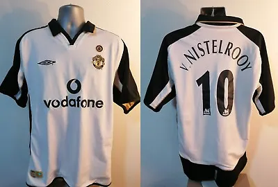 MANCHESTER UNITED CENTENARY 2001/02 AWAY/3rd SHIRT UMBRO L #10 V Nistelrooy • $146.74