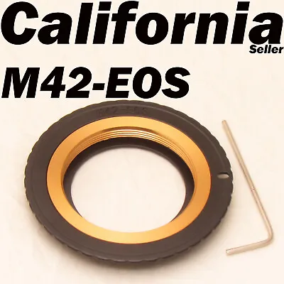 M42 To Canon EOS EF Adjustable Lens Adapter 5DIII 5DII 6D 5D 7D 60D 700D 650D 60 • $12.95